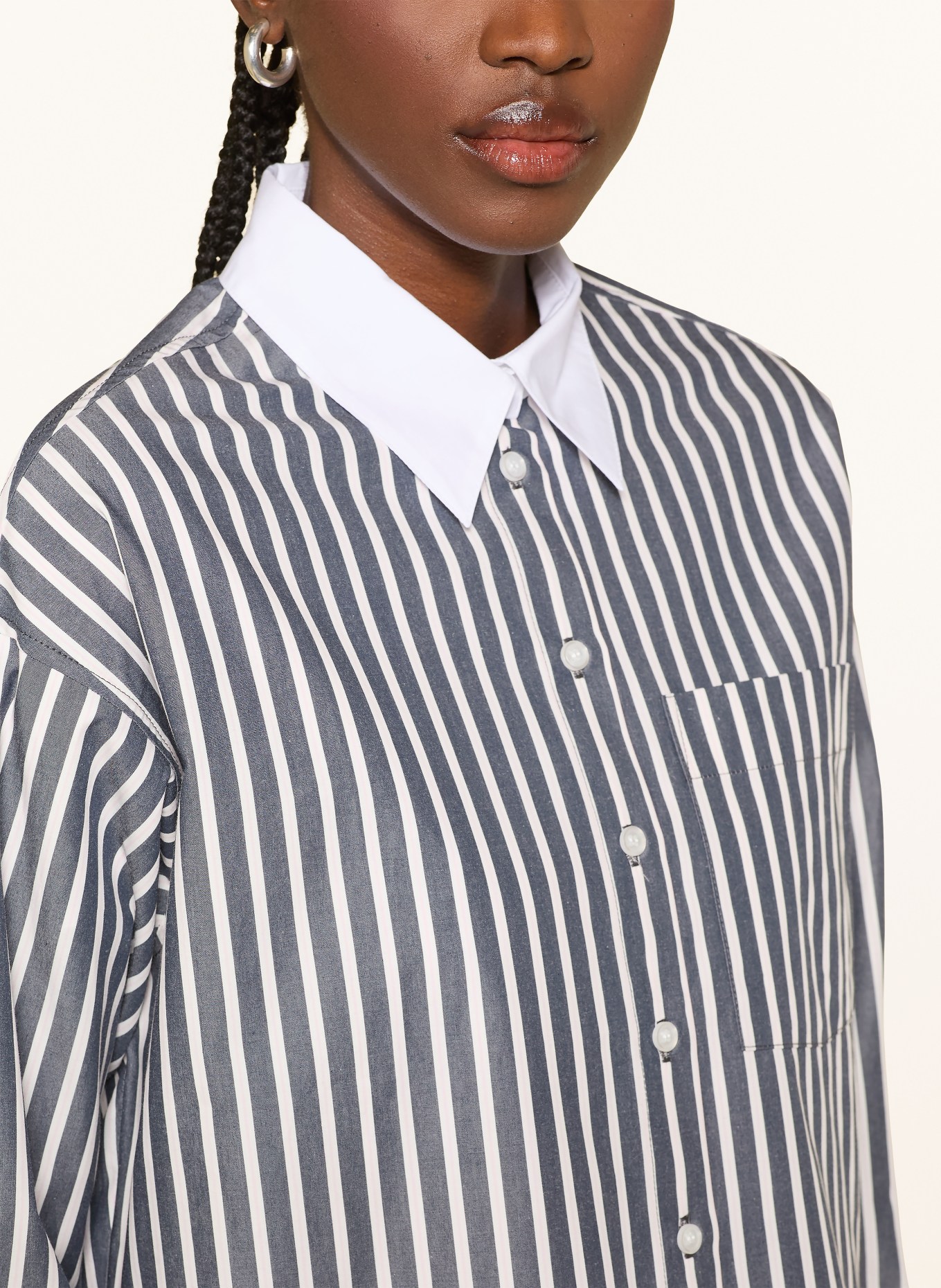 MRS & HUGS košile: TMAVĚ MODRÁ / REŽNÁ