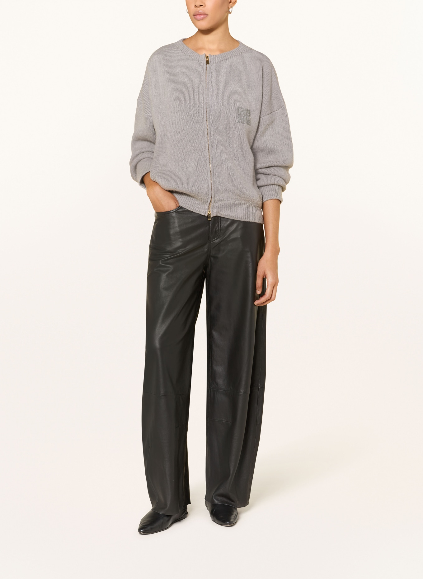 NINETY-9 Strickjacke ASPEN: GRAU