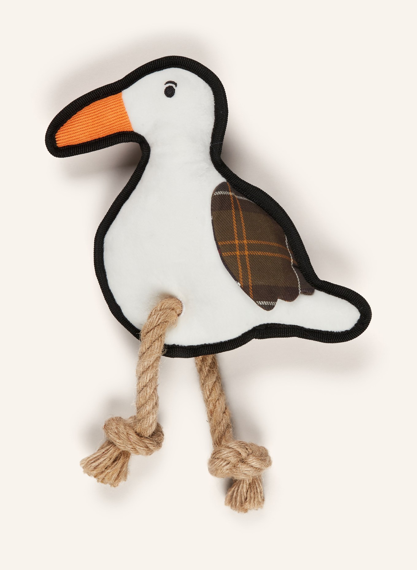 Barbour jouet pour chien: BLANC / ORANGE / NOIR