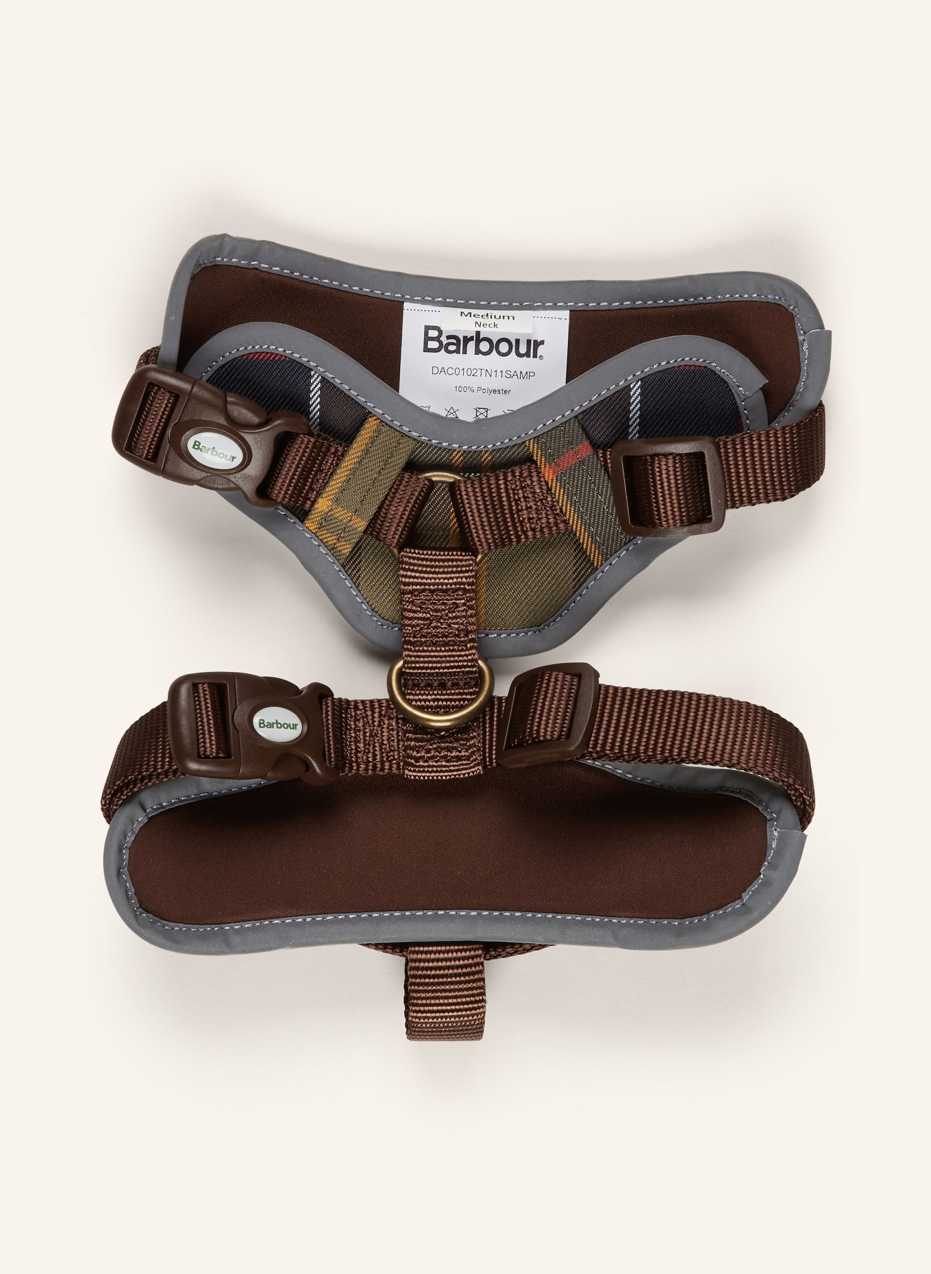 Barbour Hundegeschirr: DUNKELBRAUN / ROT / DUNKELGRÜN