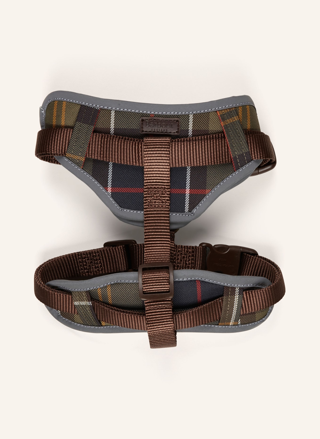 Barbour Hundegeschirr: DUNKELBRAUN / ROT / DUNKELGRÜN