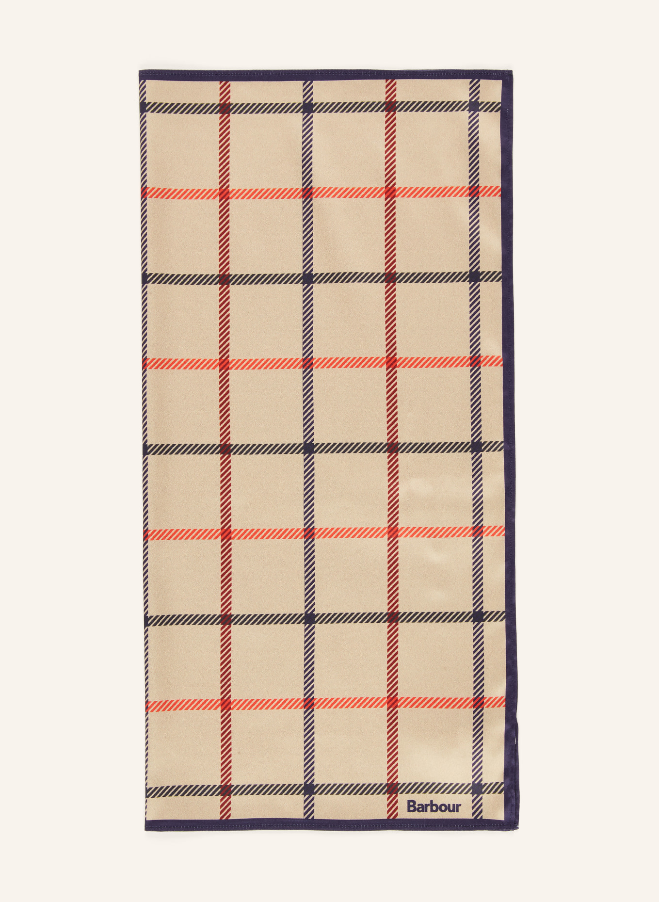 Barbour MACKWORTH cloth: BEIGE / DARK PURPLE / RED