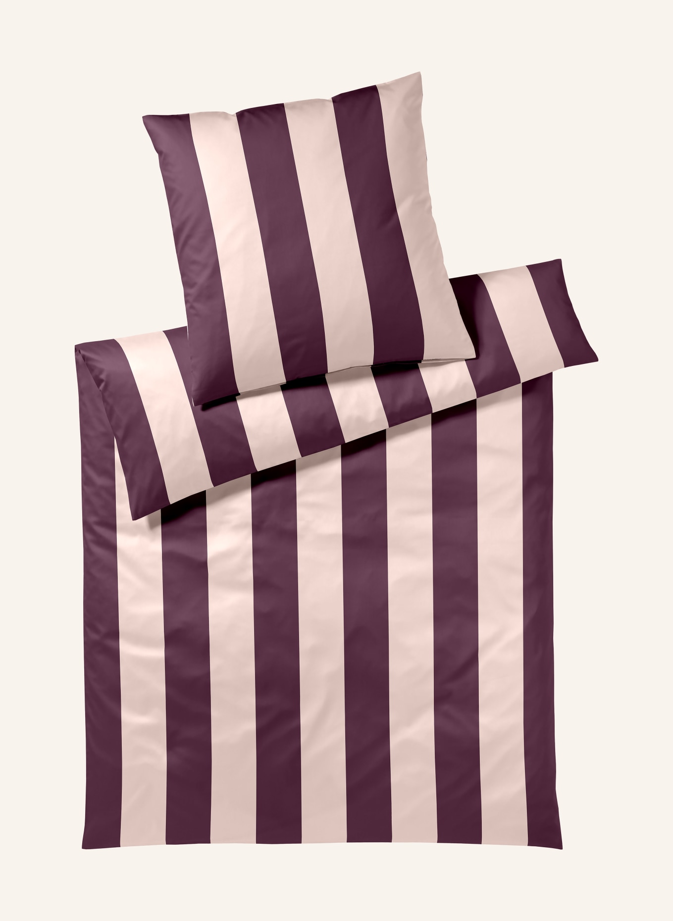 elegante Bettwäsche DUO: DUNKELROT / ROSÉ