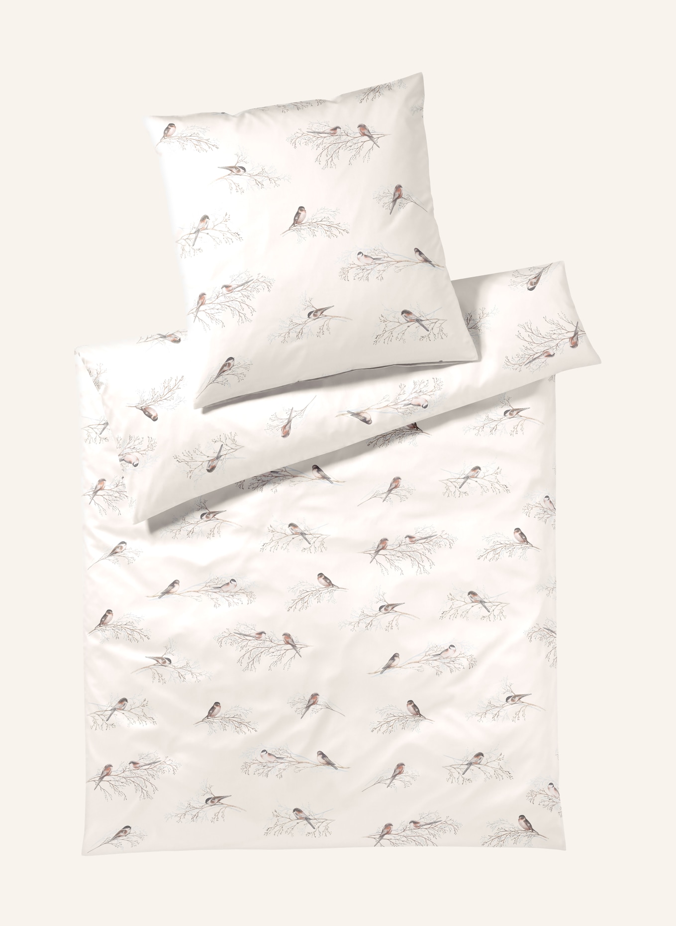 elegante Bettwäsche SPÄTZCHEN: ECRU / TAUPE / GRAU