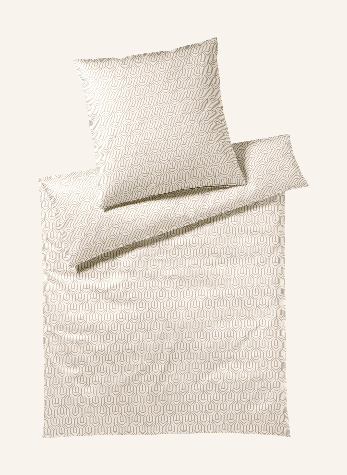 elegante Pościel MAISON ARCS: KREMOWY / SZAROBRĄZOWY