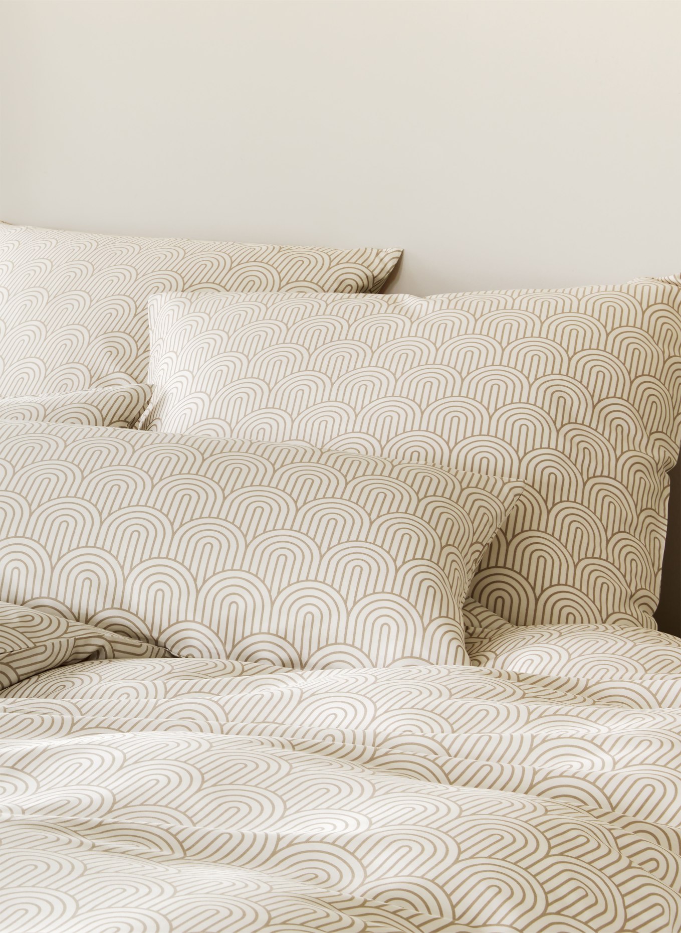 elegante Pościel MAISON ARCS: KREMOWY / SZAROBRĄZOWY