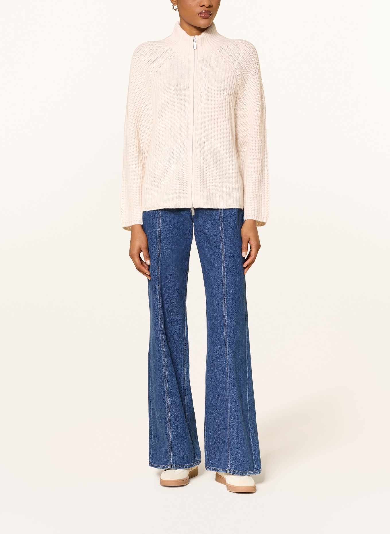 HERZEN'S ANGELEGENHEIT Strickjacke mit Cashmere: ECRU