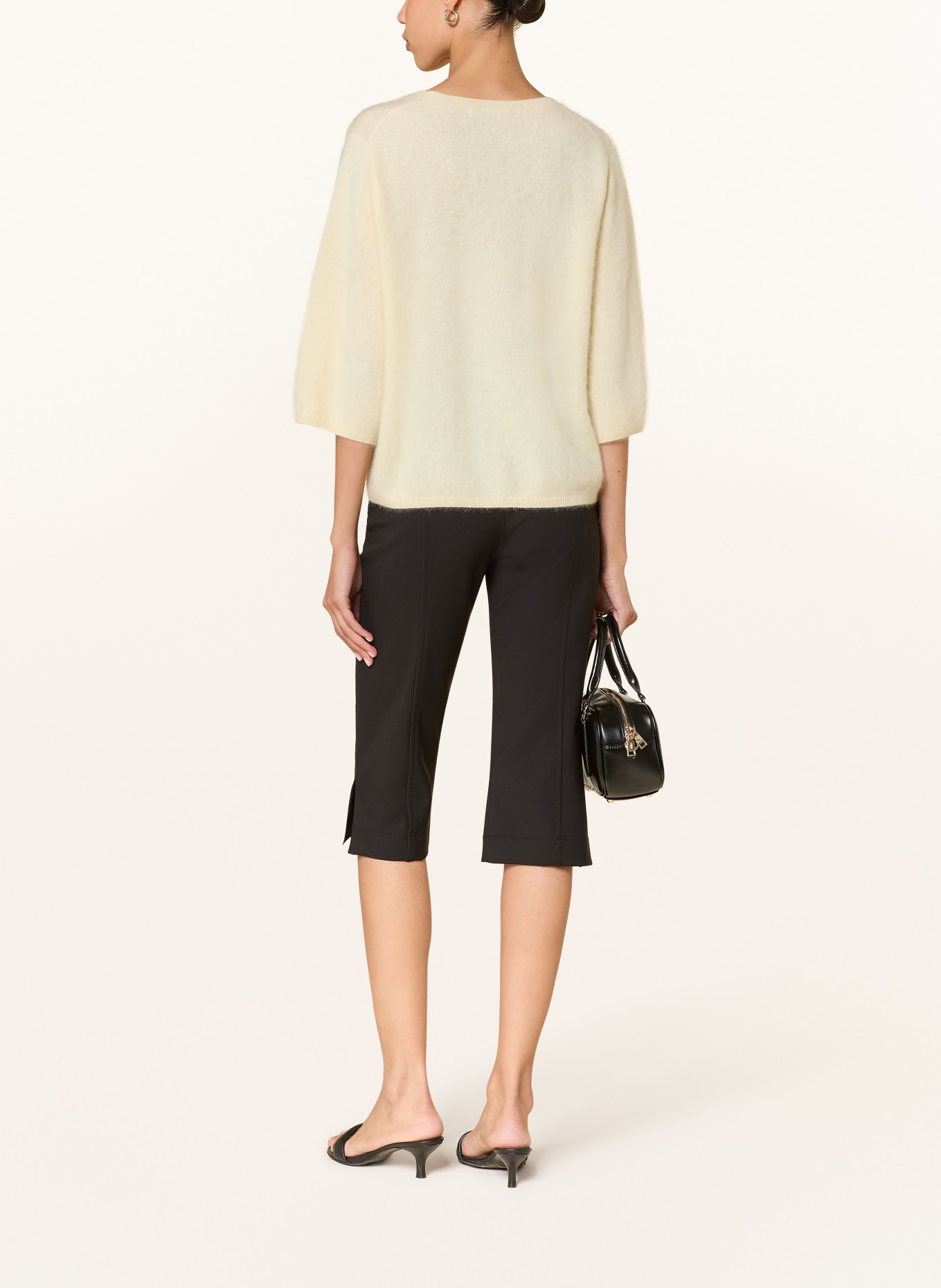 (THE MERCER) N.Y. Cashmere-Pullover mit 3/4-Arm: HELLGELB
