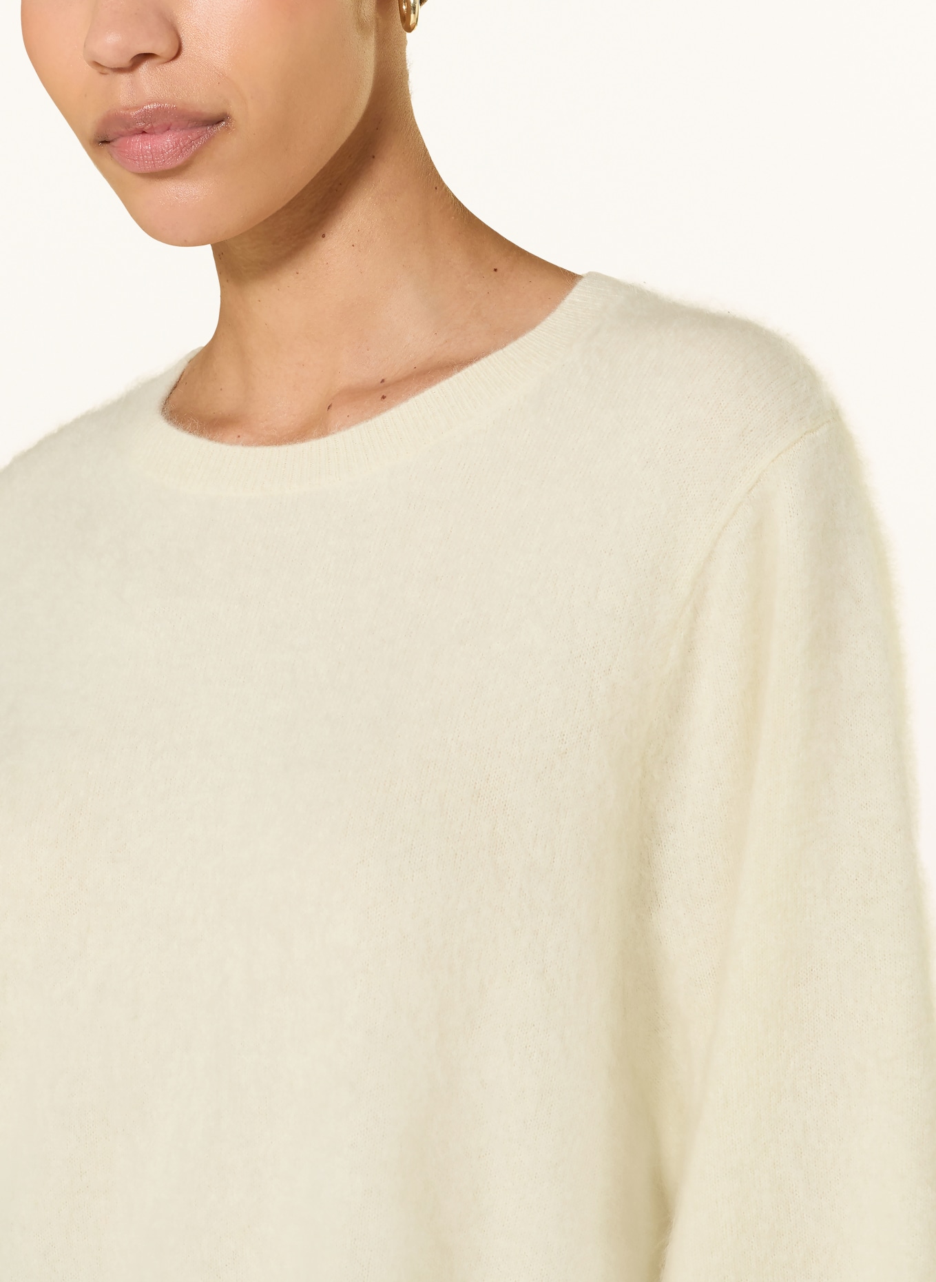 (THE MERCER) N.Y. Cashmere-Pullover mit 3/4-Arm: HELLGELB