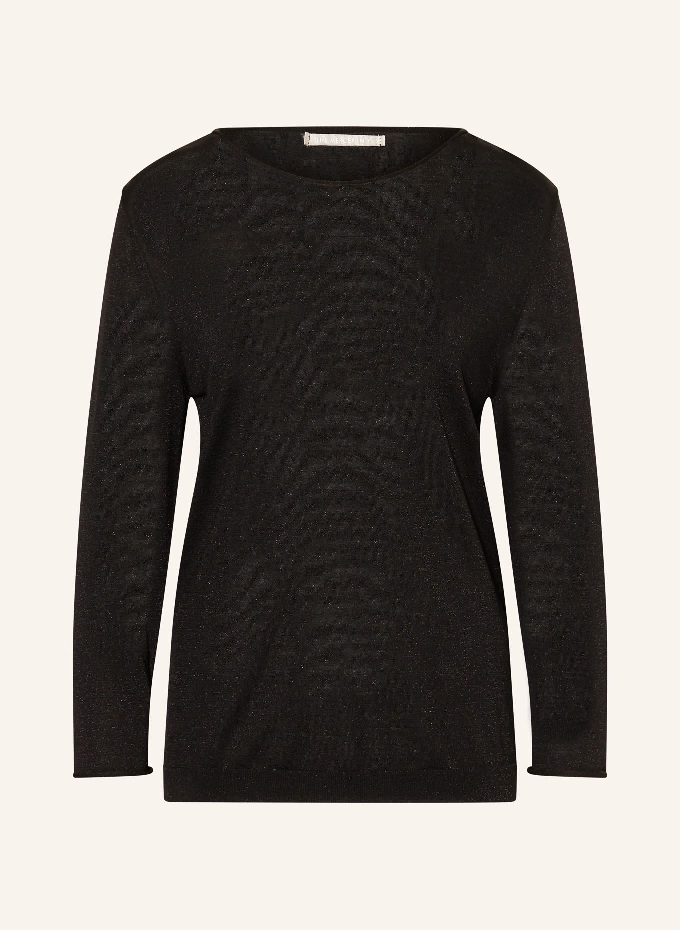 (THE MERCER) N.Y. Pullover mit Glitzergarn: SCHWARZ
