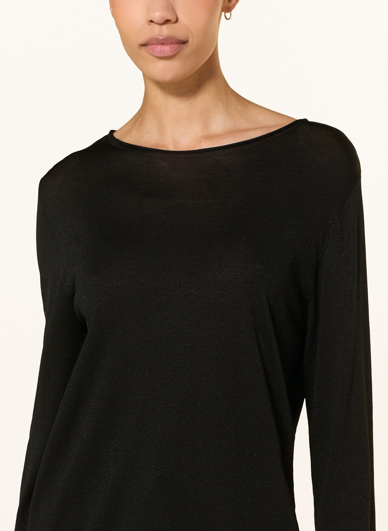 (THE MERCER) N.Y. Pullover mit Glitzergarn: SCHWARZ