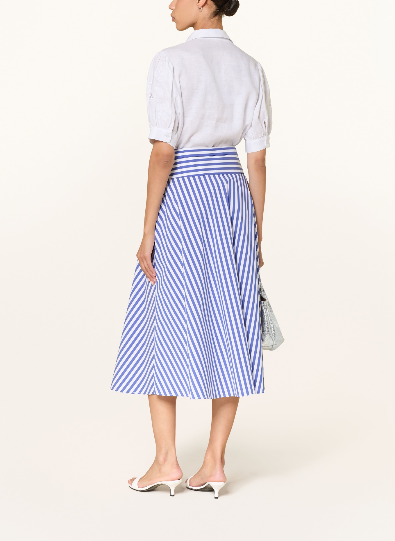 (THE MERCER) N.Y. spódnica: NIEBIESKI / BIAŁY