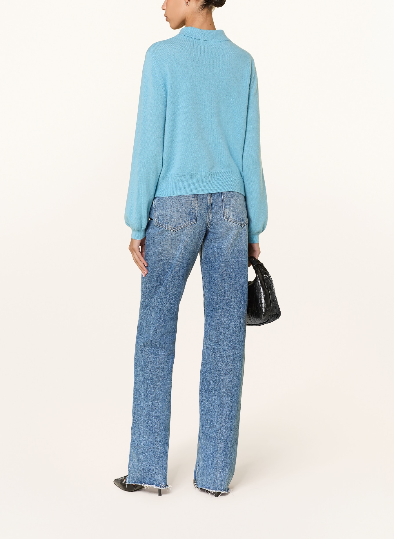 (THE MERCER) N.Y. Strickjacke aus Cashmere: HELLBLAU