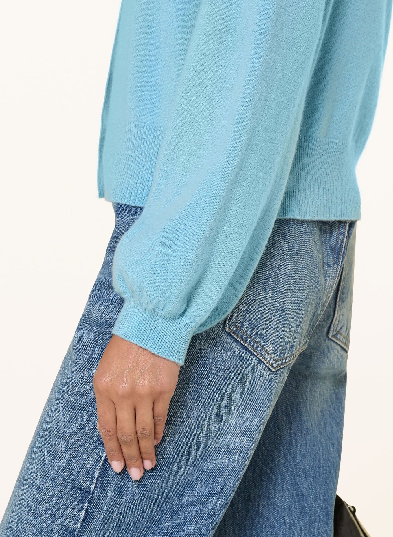 (THE MERCER) N.Y. Strickjacke aus Cashmere: HELLBLAU