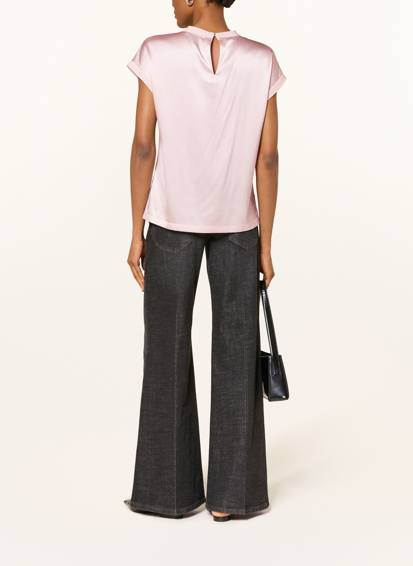 (THE MERCER) N.Y. Blusenshirt aus Seide: ROSÉ