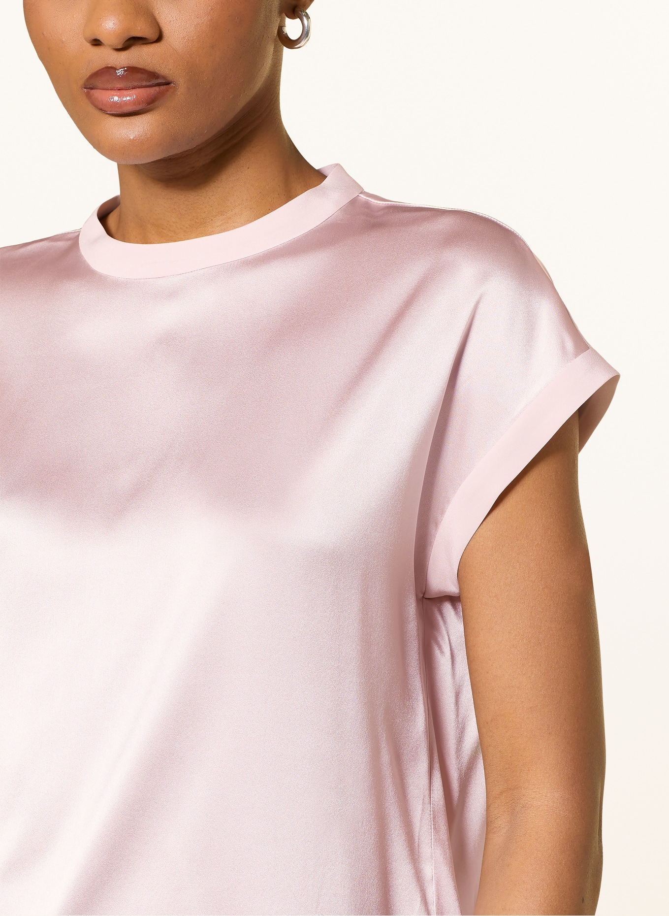 (THE MERCER) N.Y. Blusenshirt aus Seide: ROSÉ