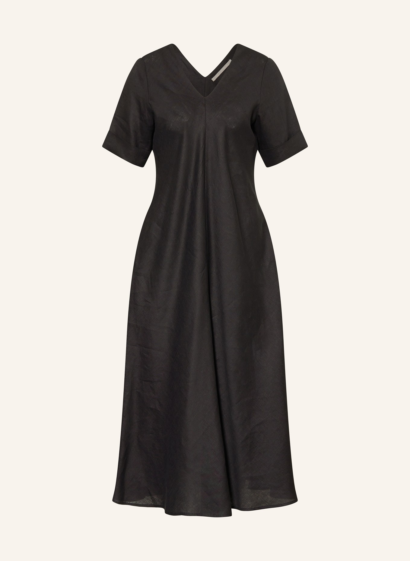 (THE MERCER) N.Y. Leinenkleid: SCHWARZ