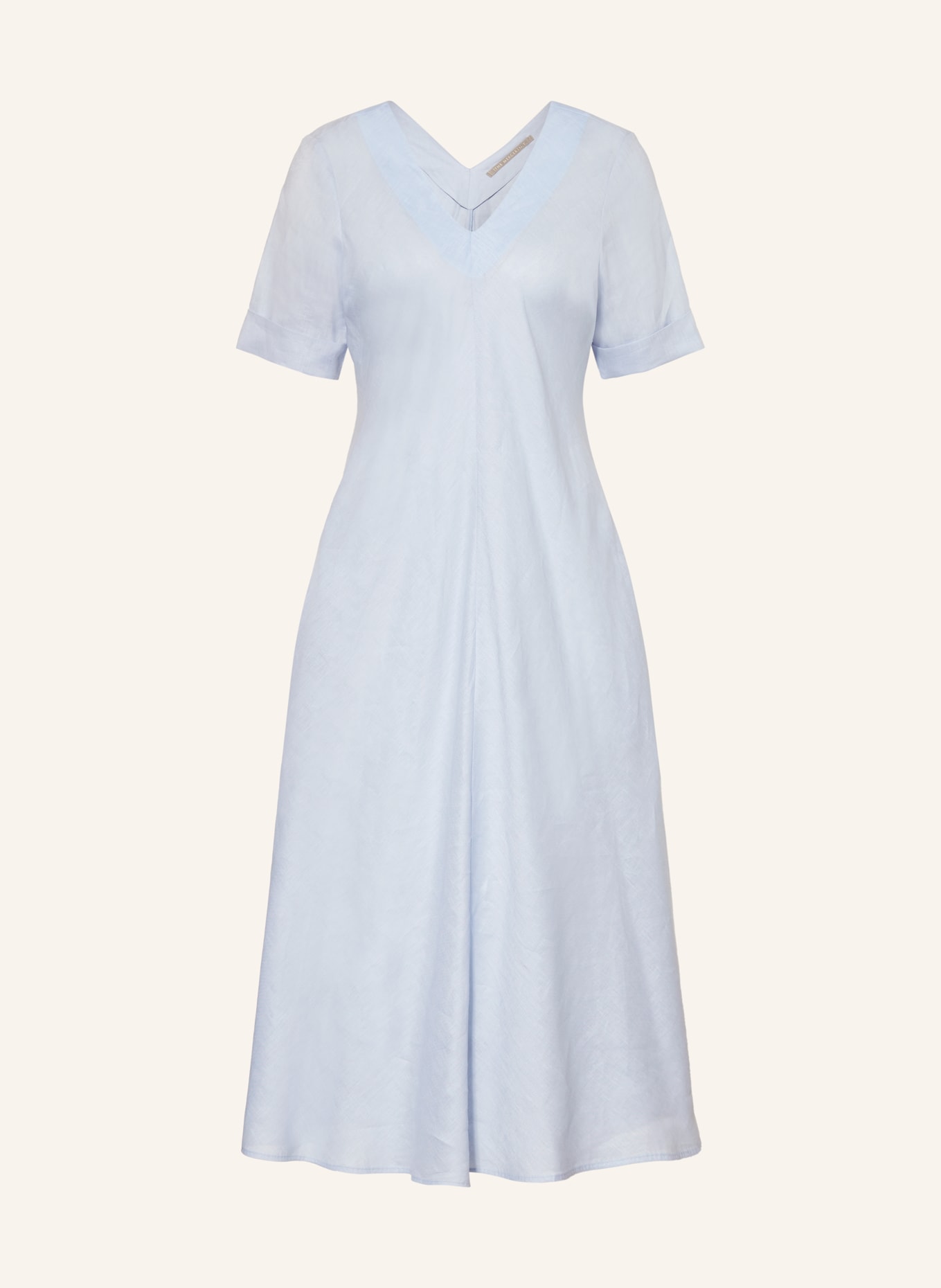 (THE MERCER) N.Y. Leinenkleid: HELLBLAU