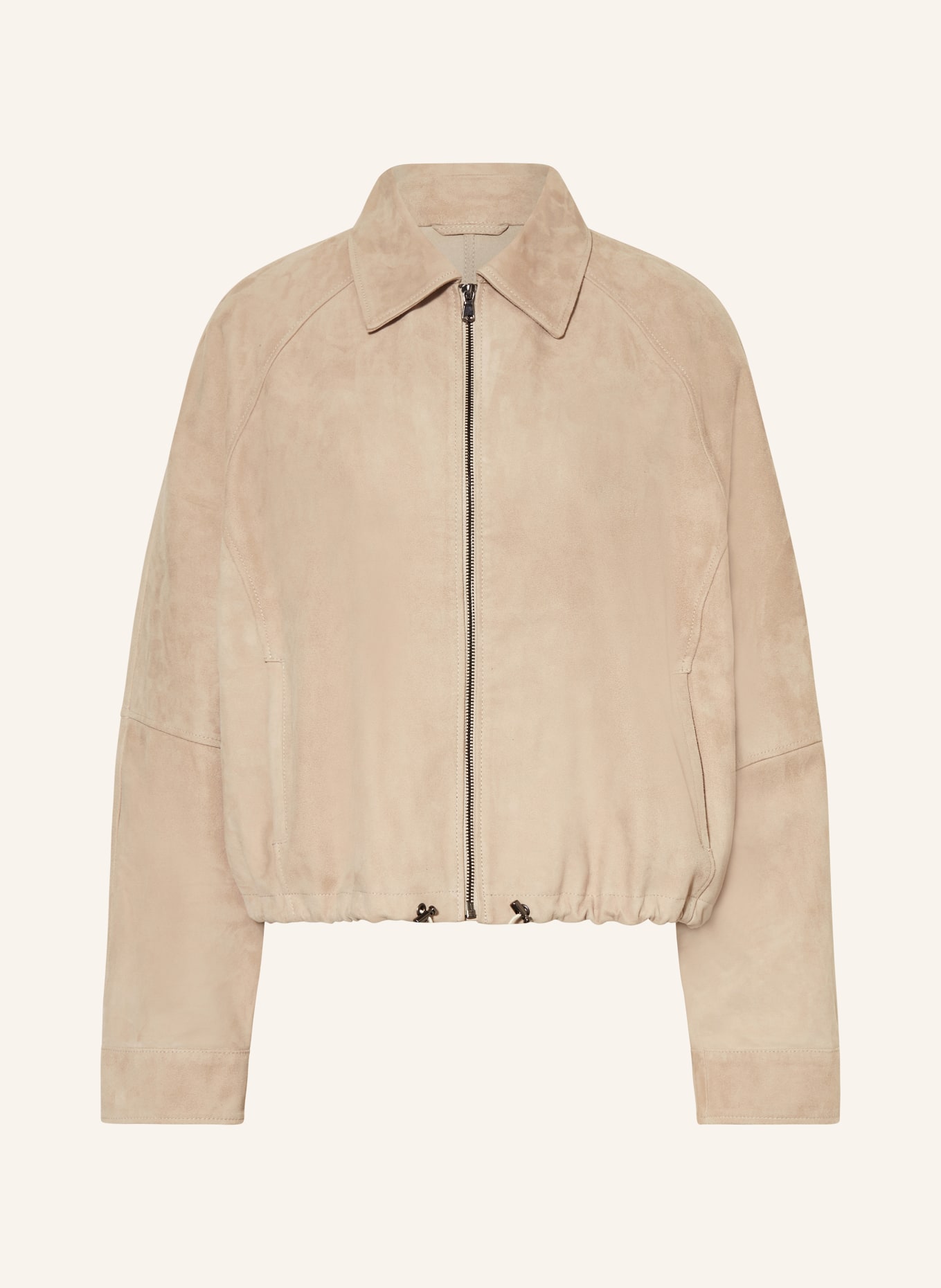 (THE MERCER) N.Y. Lederjacke: BEIGE