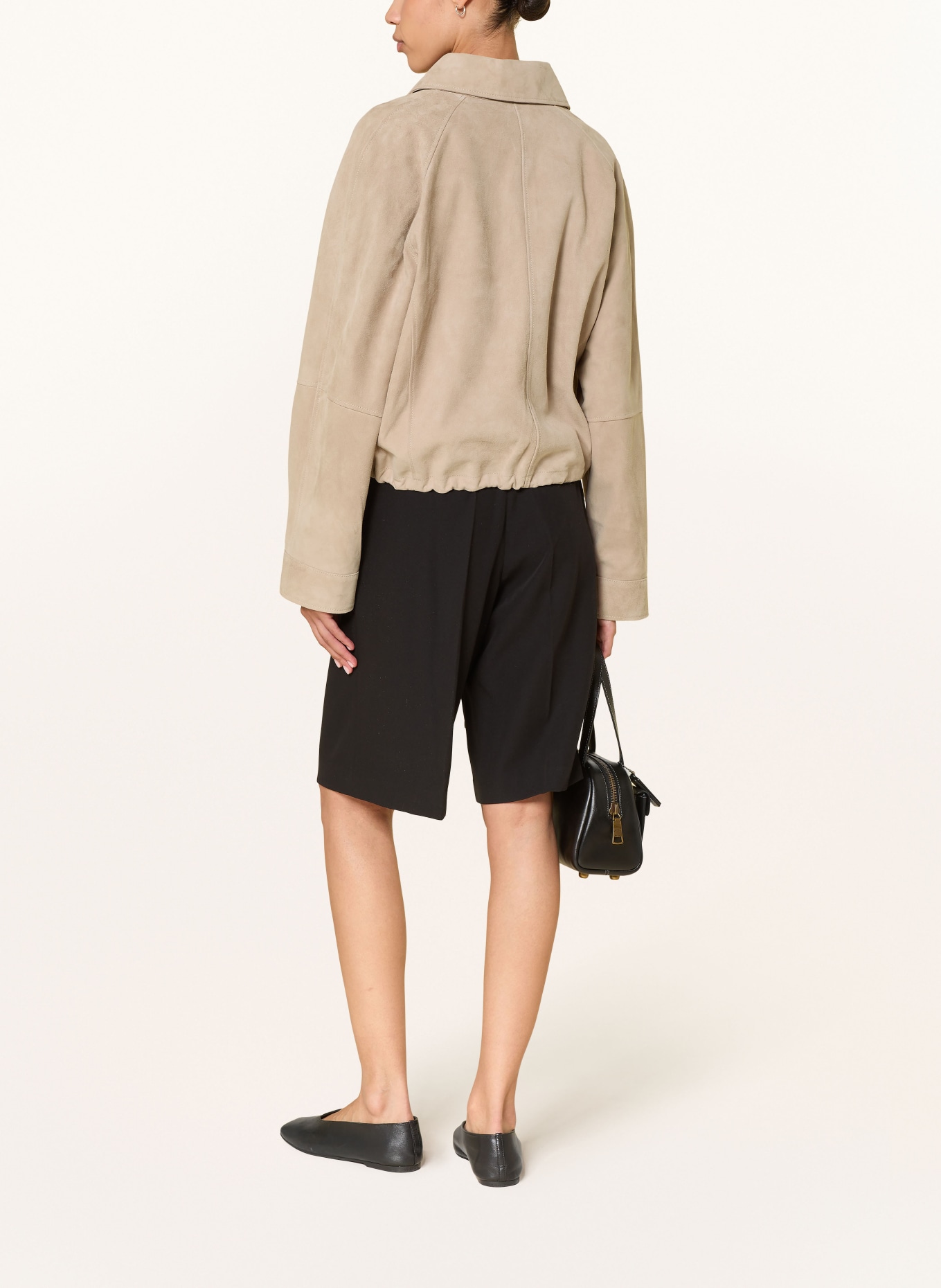 (THE MERCER) N.Y. Lederjacke: BEIGE