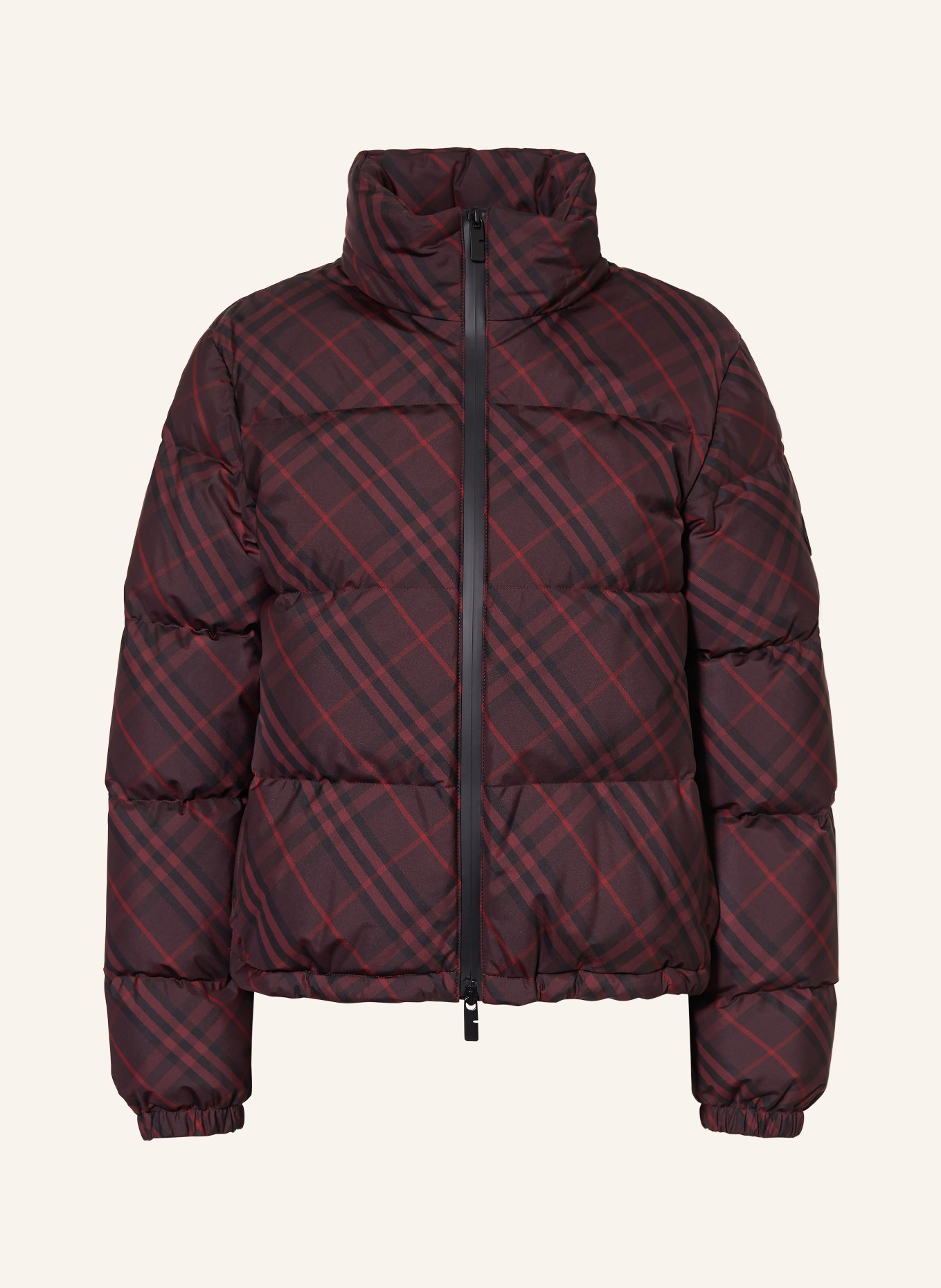 BURBERRY Steppjacke: DUNKELROT / ROT / SCHWARZ