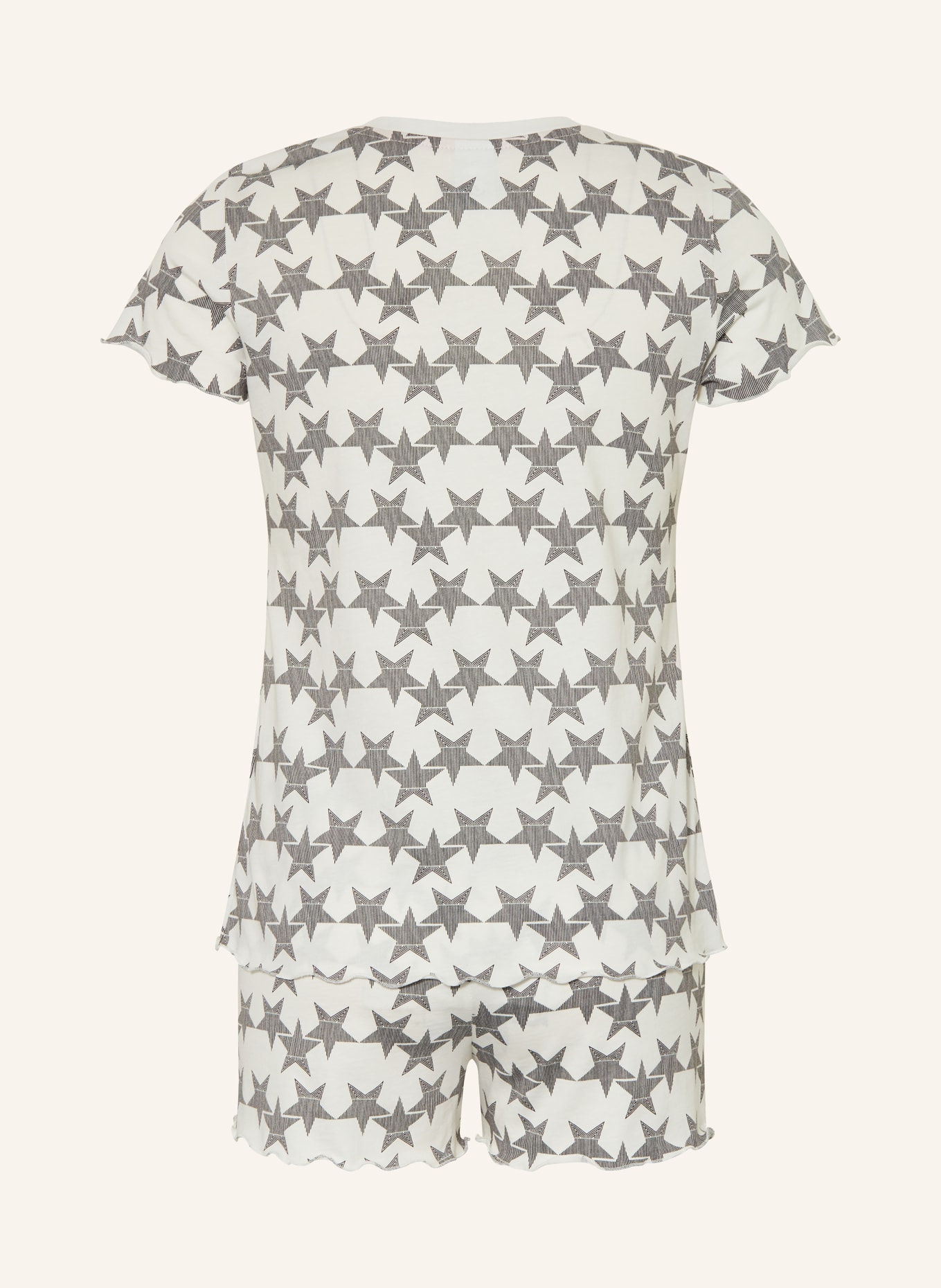 Sanetta Shorty-Schlafanzug: WEISS / SCHWARZ