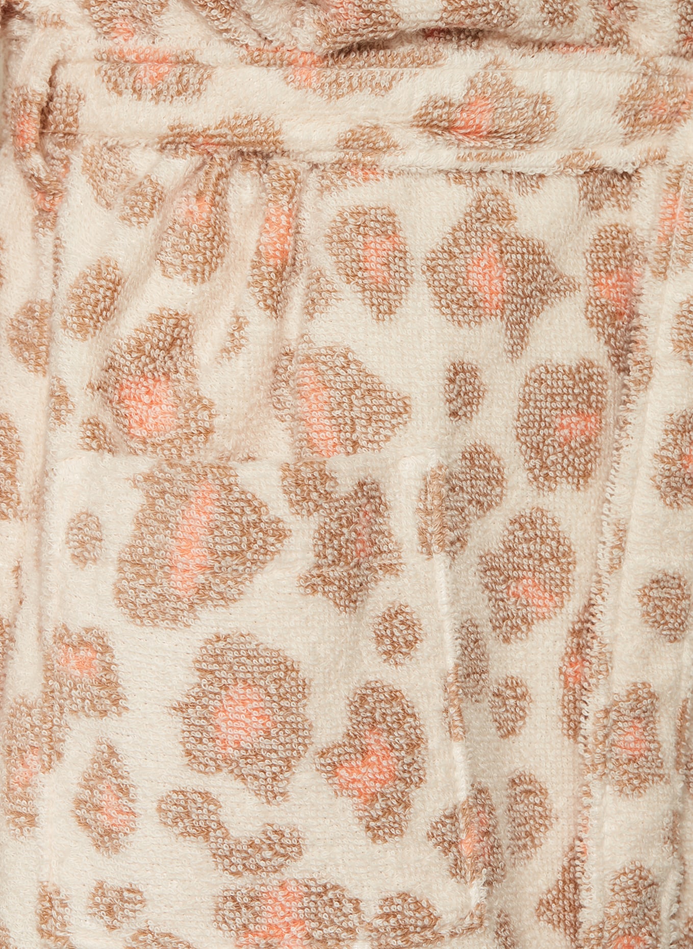 Sanetta Bademantel mit Kapuze: CREME / HELLBRAUN / LACHS