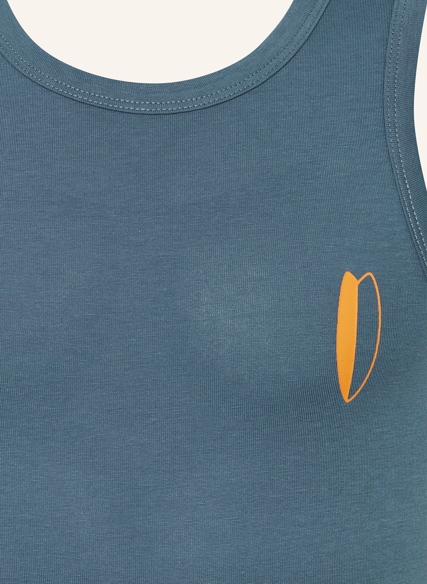 Sanetta Onderhemd: PETROL / ORANJE