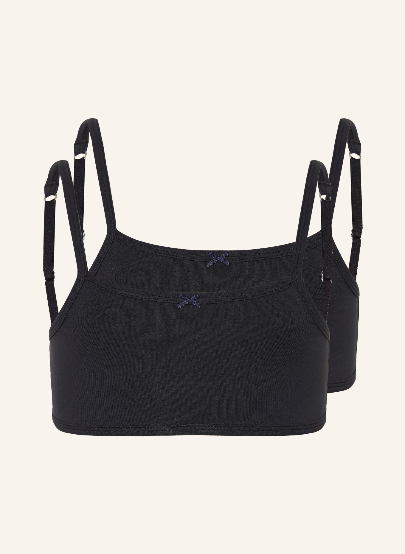 Sanetta 2er-Pack Bustiers: SCHWARZ