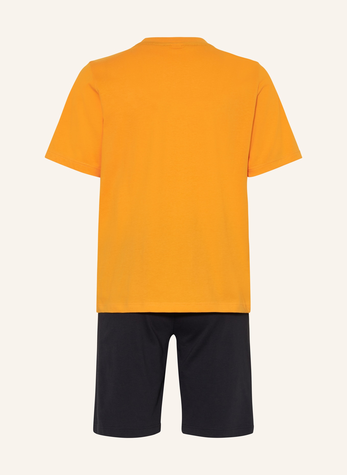 Sanetta Shorty-pyjama: ORANJE / DONKERBLAUW