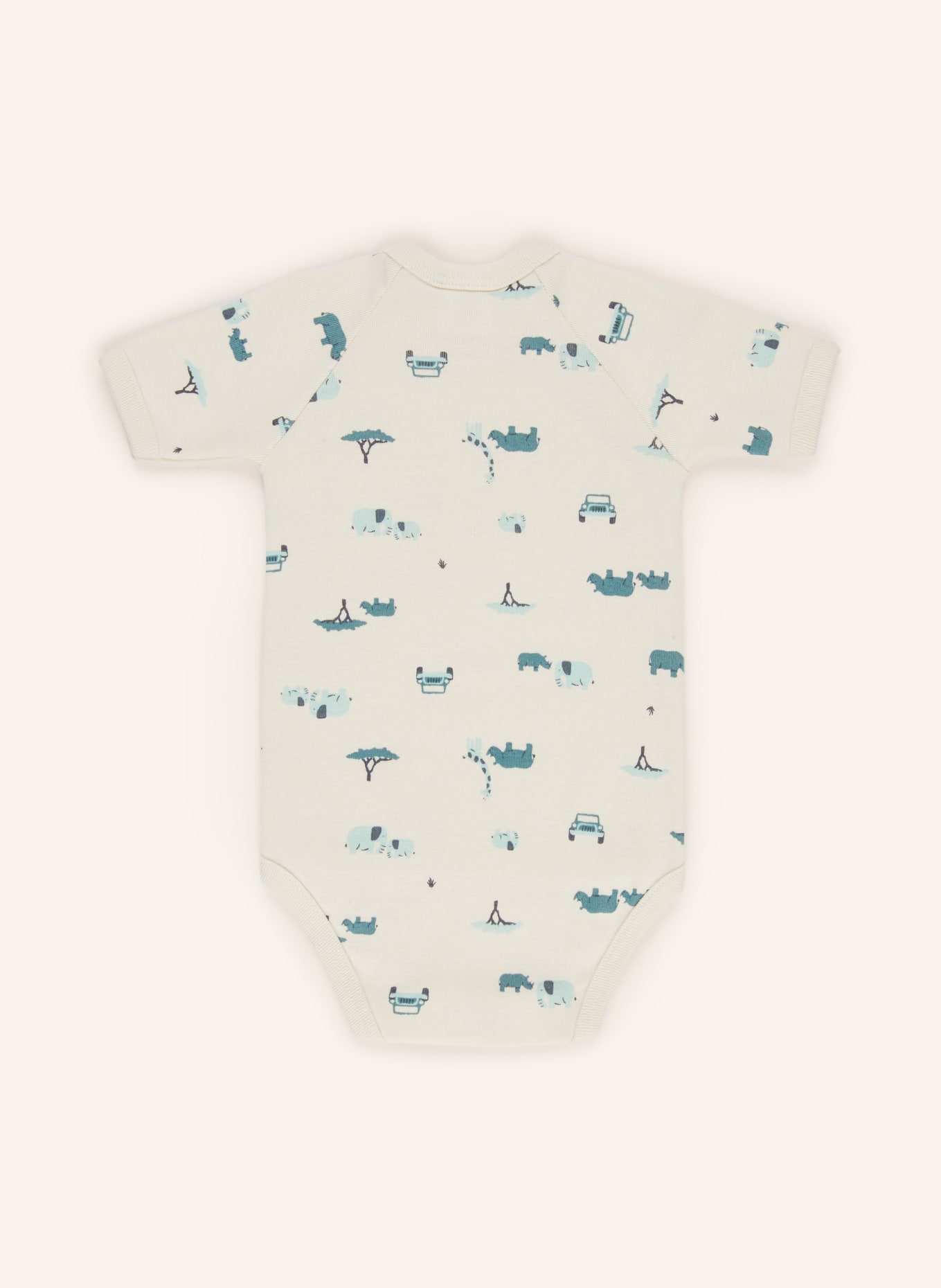 Sanetta Wickelbody: CREME / GRÜN