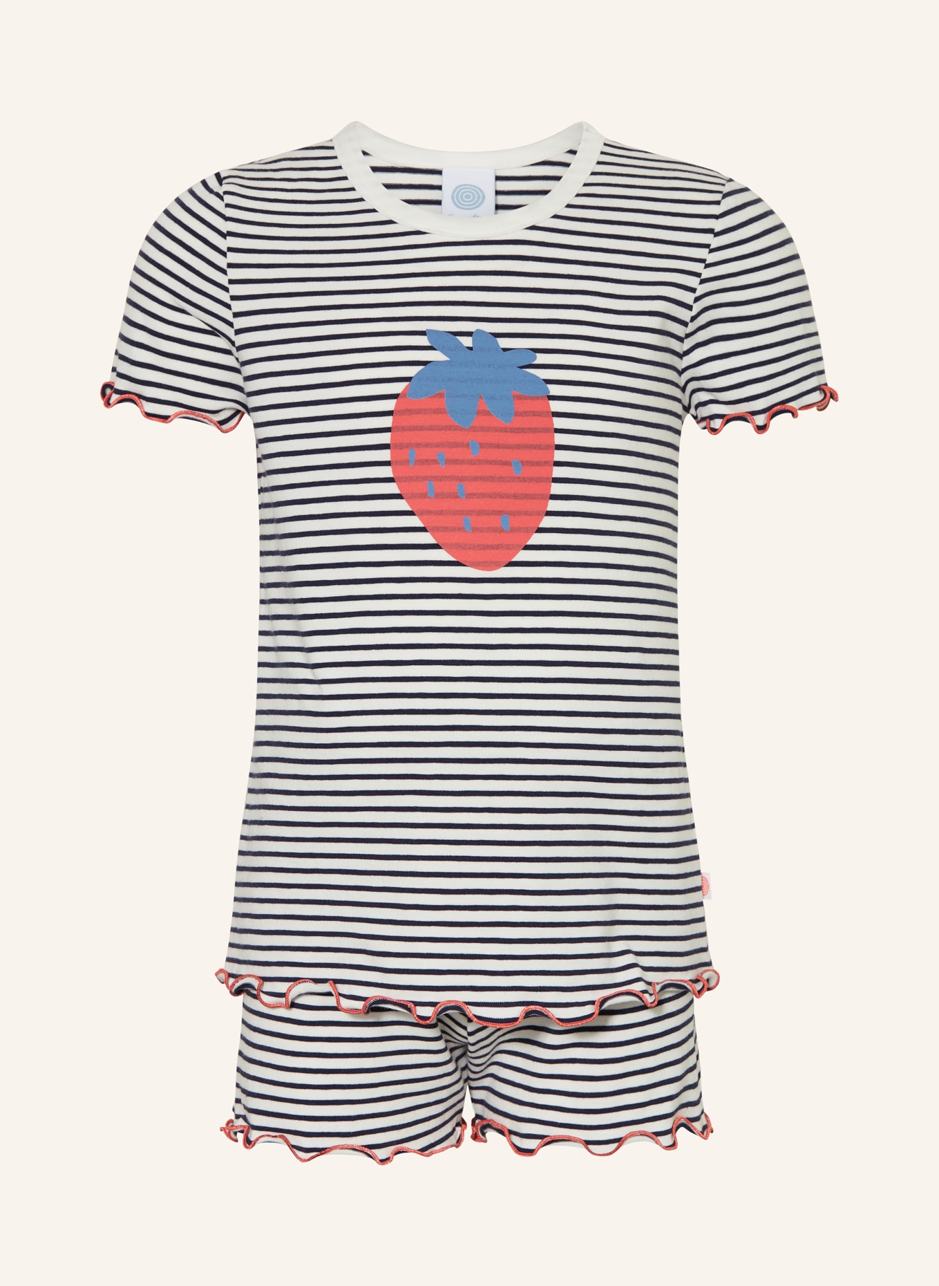 Sanetta Shorty pajamas: BLUE / RED / WHITE