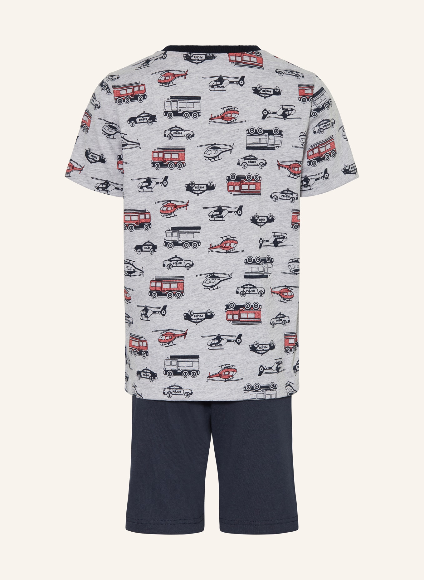 Sanetta Schlafanzug: GRAU / ROT / SCHWARZ