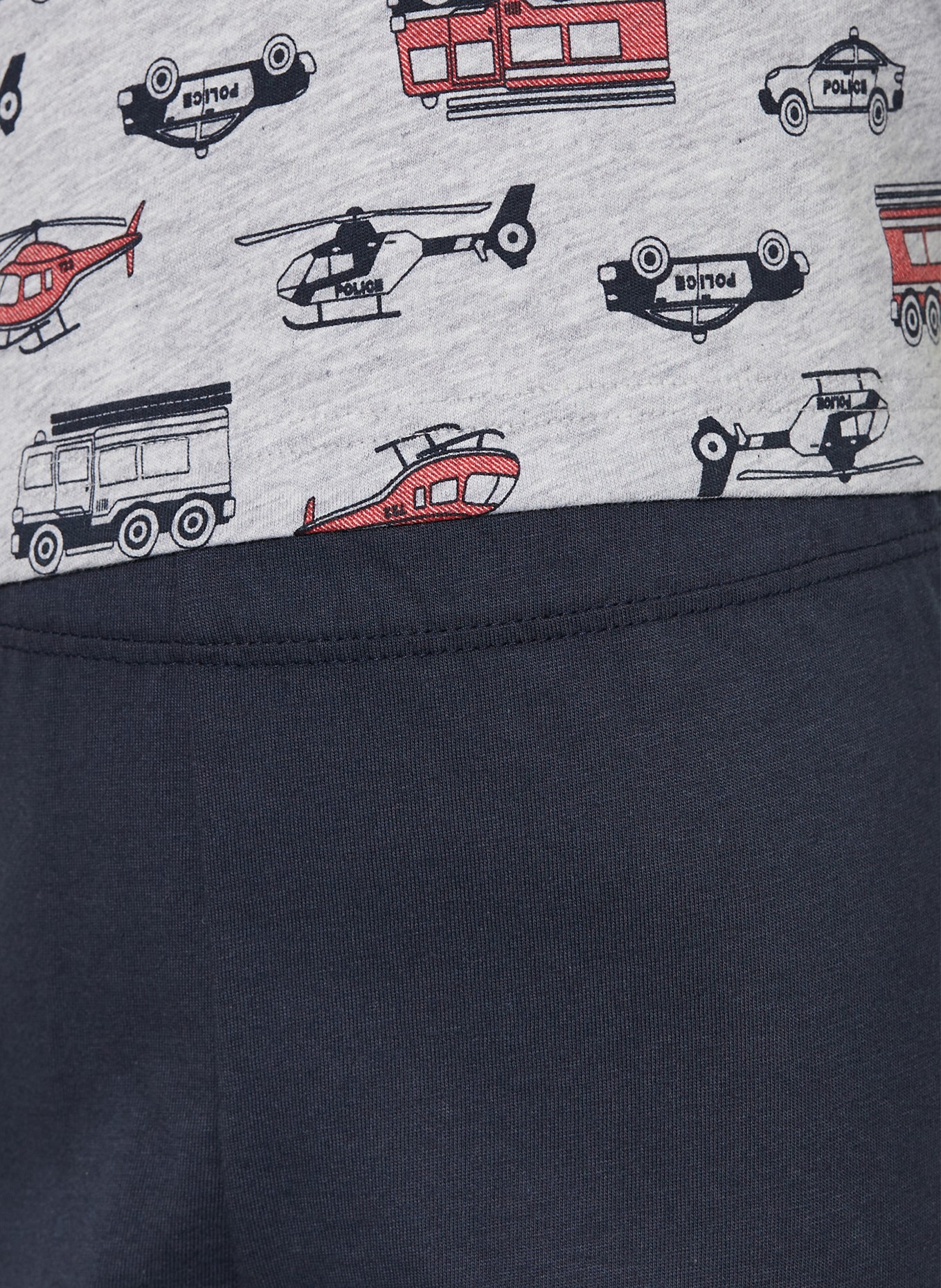 Sanetta Schlafanzug: GRAU / ROT / SCHWARZ