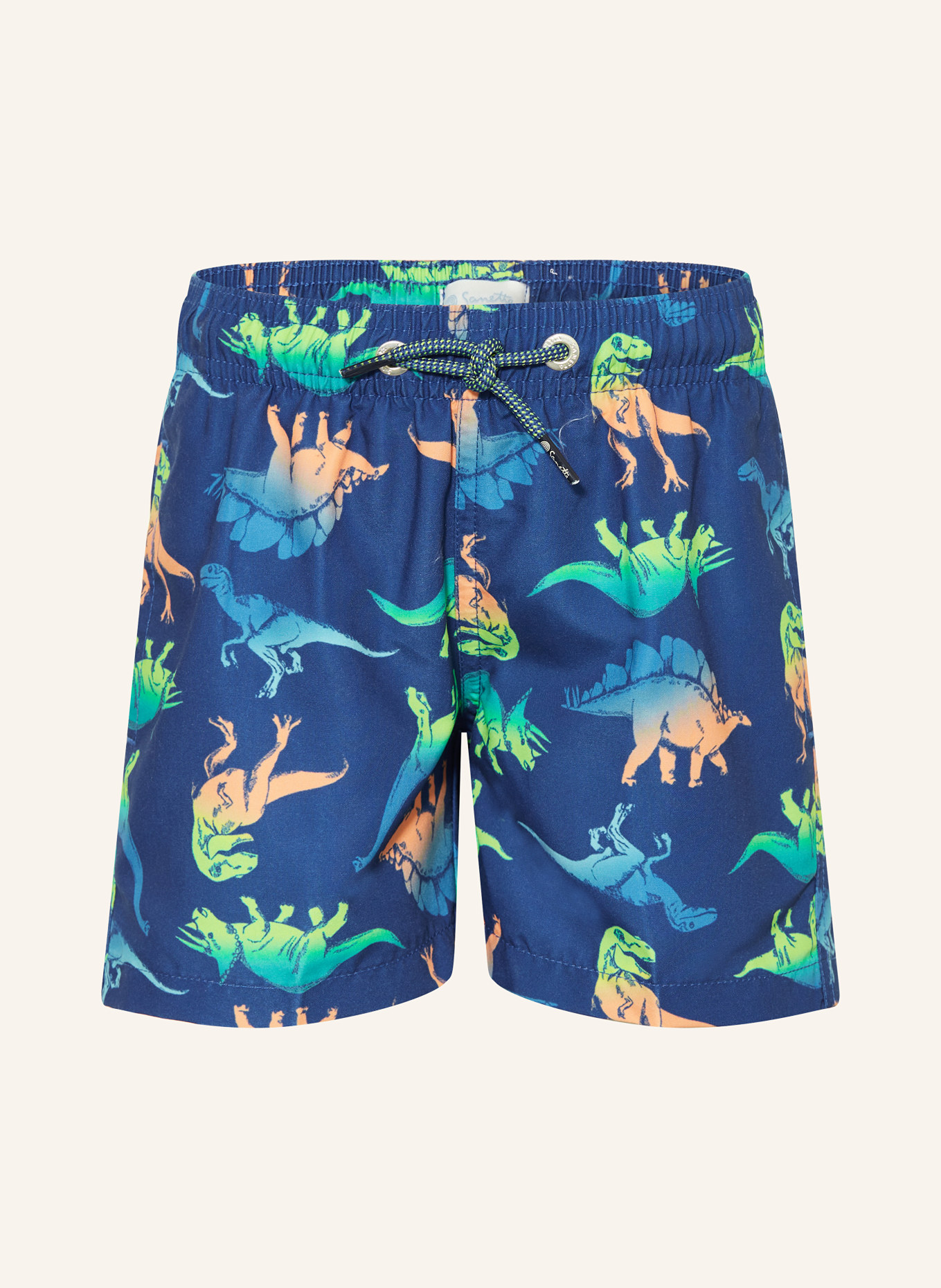 Sanetta Short de bain avec protection UV 50+: BLEU / ORANGE / VERT CLAIR