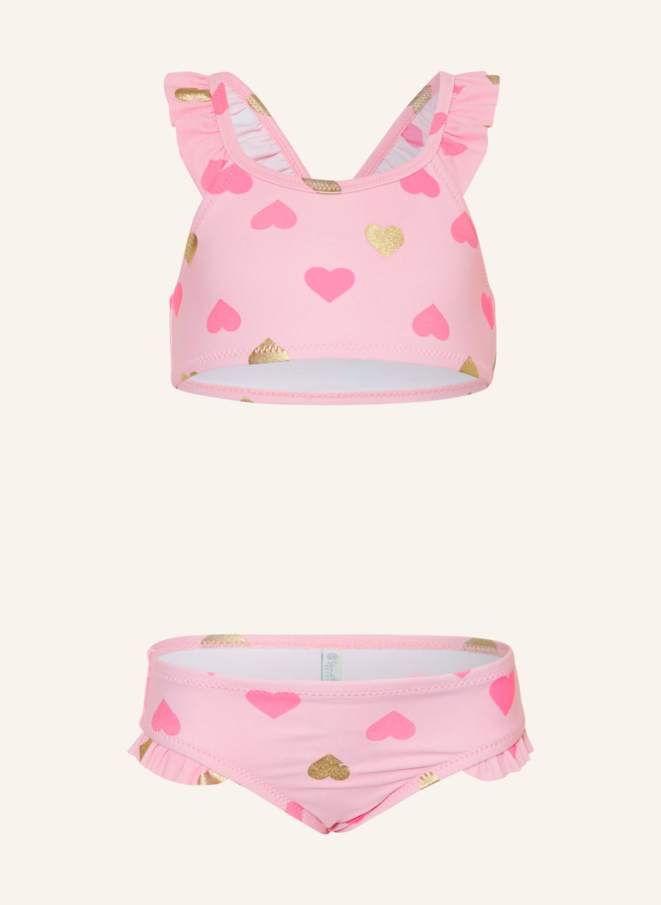 Sanetta Bustier-Bikini mit UV-Schutz 50+: ROSA / GOLD / PINK