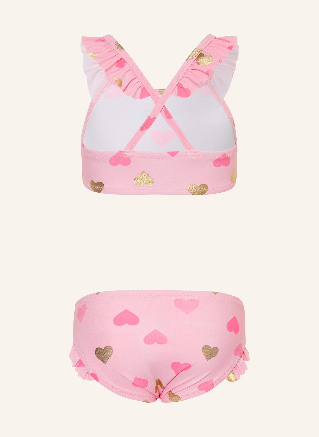 Sanetta Bustier-Bikini mit UV-Schutz 50+: ROSA / GOLD / PINK