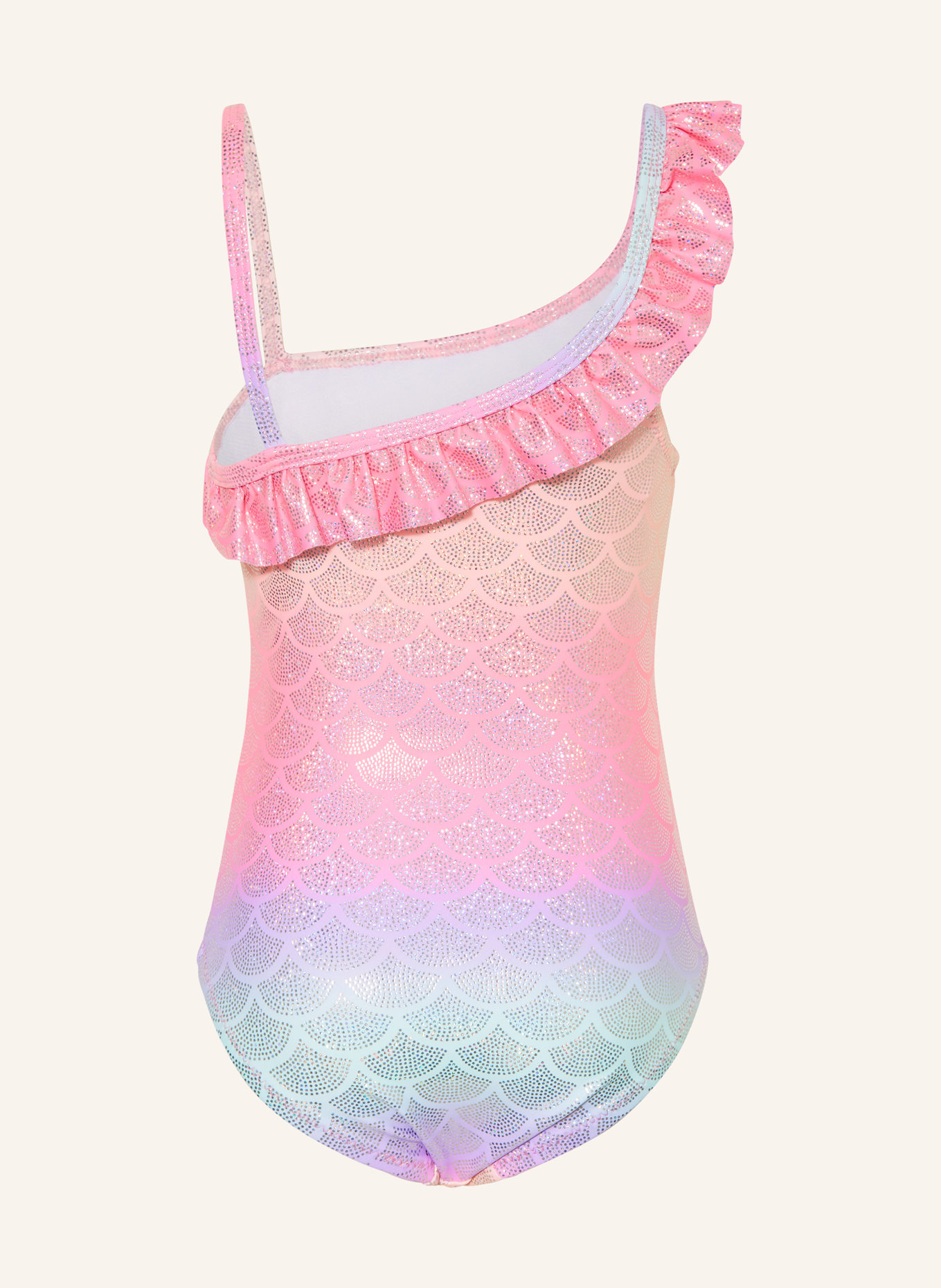 Sanetta Badeanzug mit UV-Schutz 50+: NEONROSA / HELLLILA / MINT