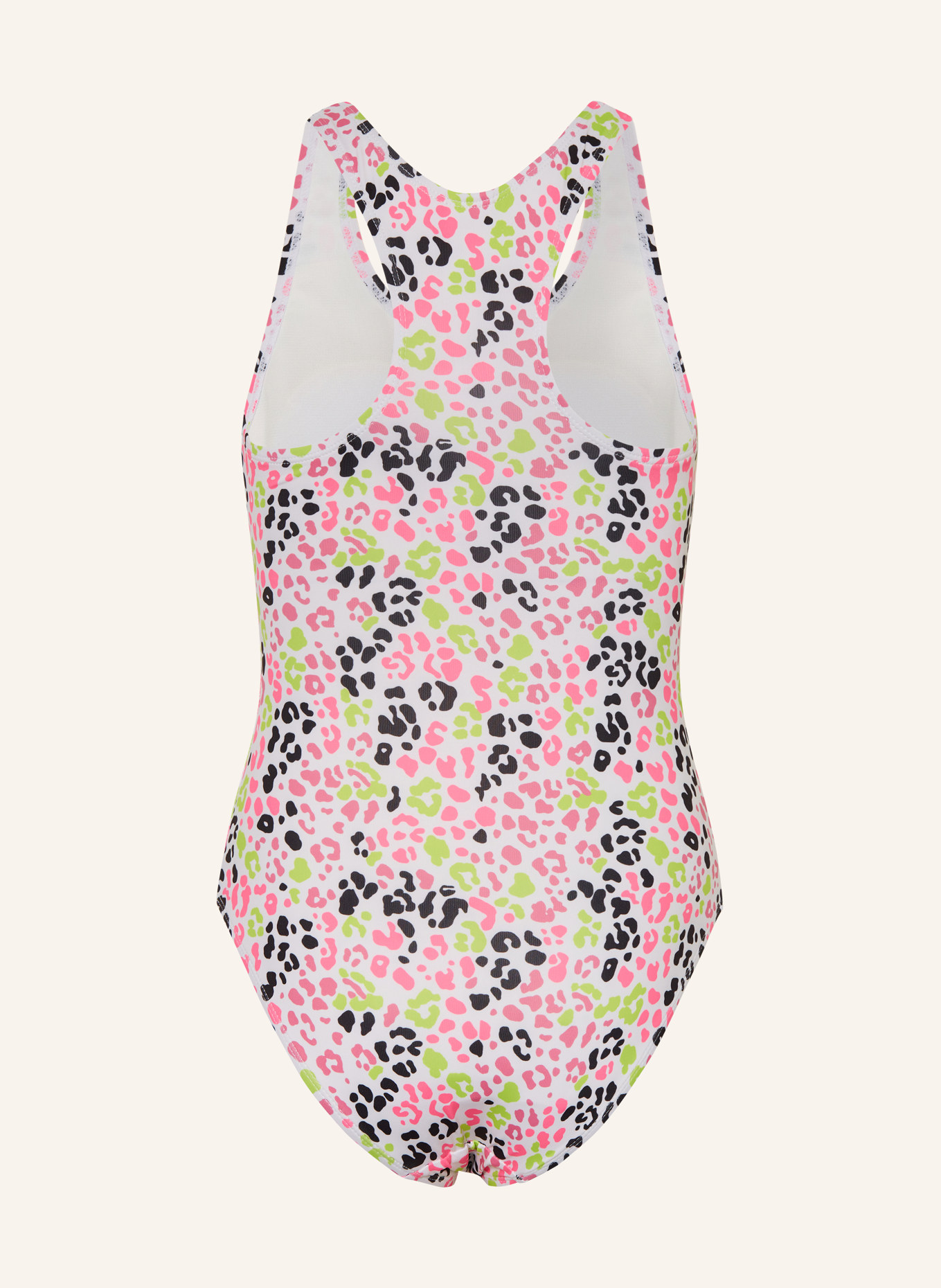 Sanetta Maillot de bain avec protection UV 50+: BLANC / ROSE FLUO / VERT FLUO