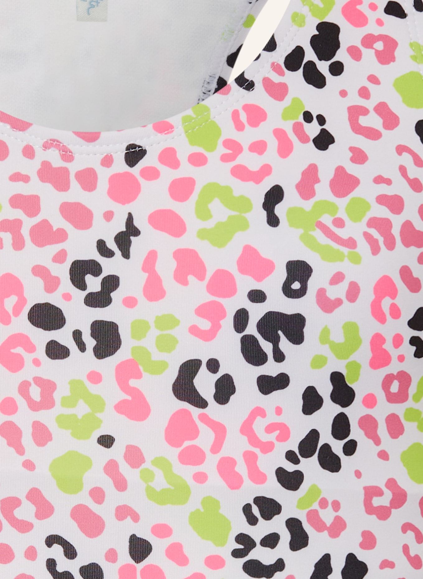 Sanetta Maillot de bain avec protection UV 50+: BLANC / ROSE FLUO / VERT FLUO