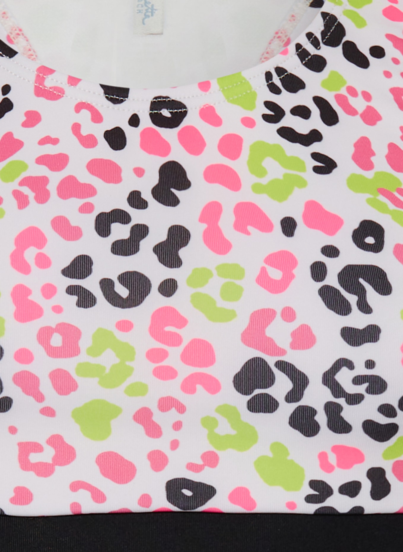 Sanetta Bikini bustier avec protection UV 50+: BLANC / ROSE FLUO / NOIR