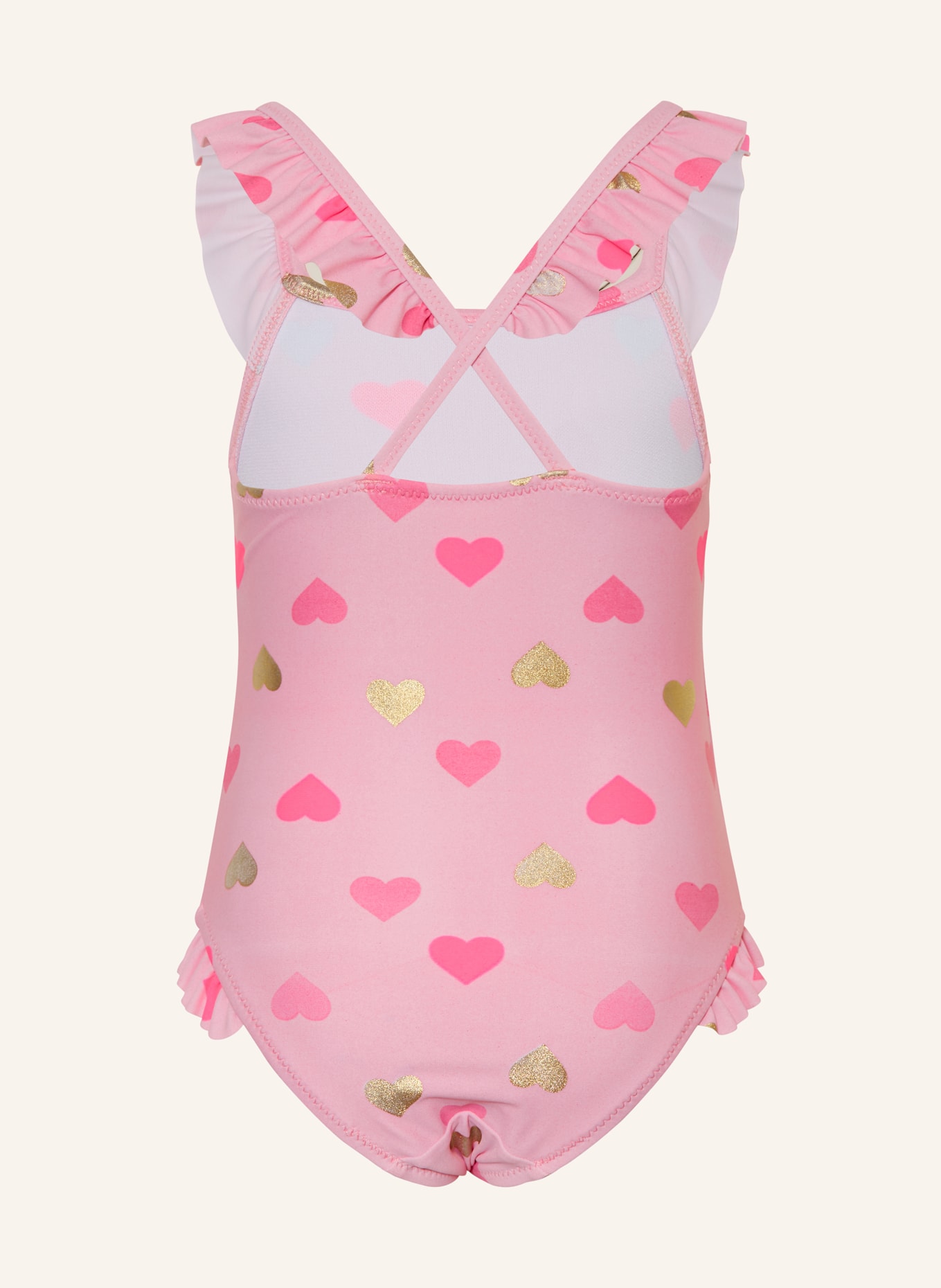 Sanetta Strój kąpielowy z ochroną UV 50+: RÓŻOWY / ZŁOTY / JASKRAWY RÓŻOWY