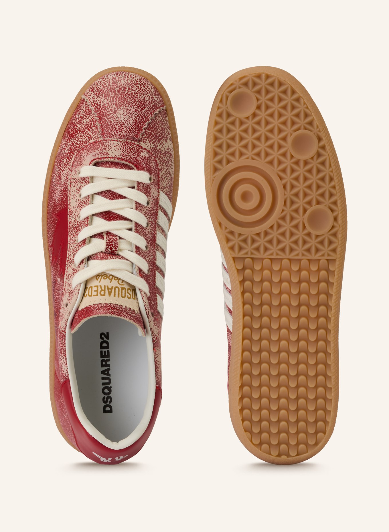 DSQUARED2 Sneaker: ROT / WEISS