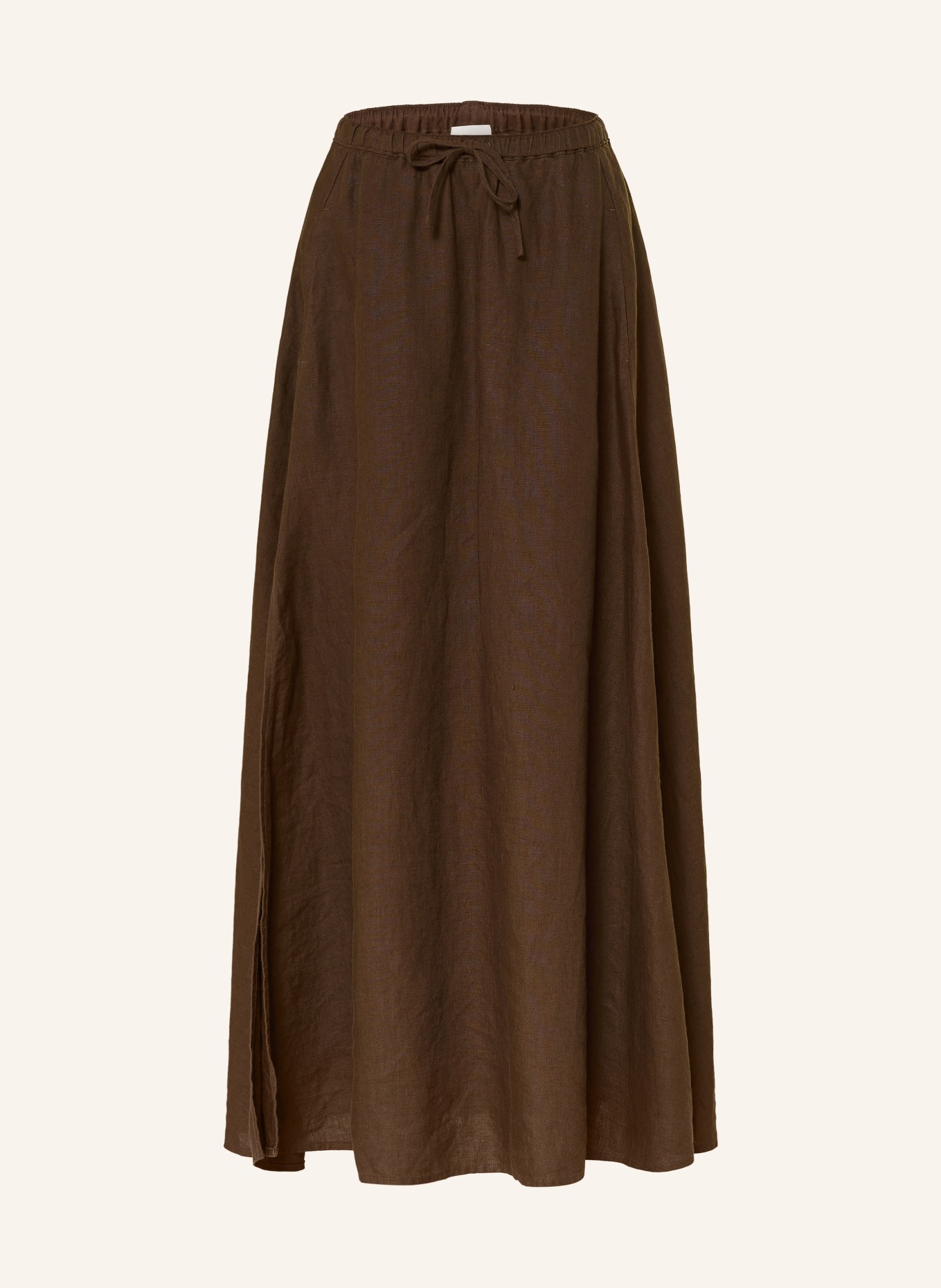 CLOSED linnen rok: MARRON FONCÉ