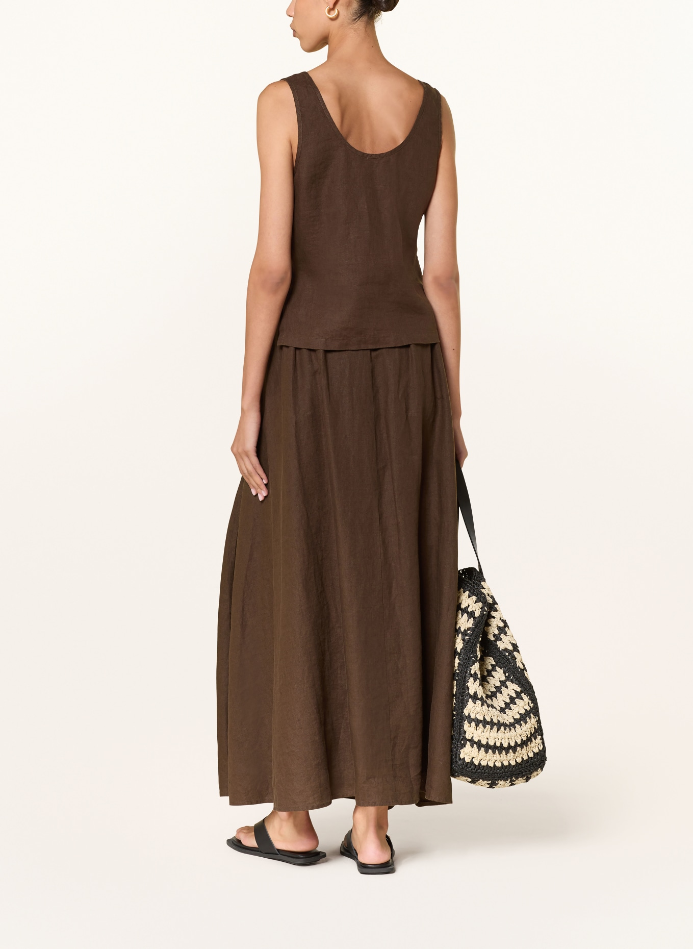 CLOSED Linnen: MARRON FONCÉ