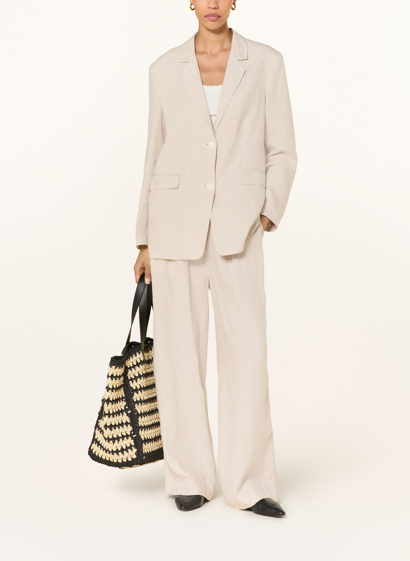 CLOSED Leinenhose WYNSTON: CREME