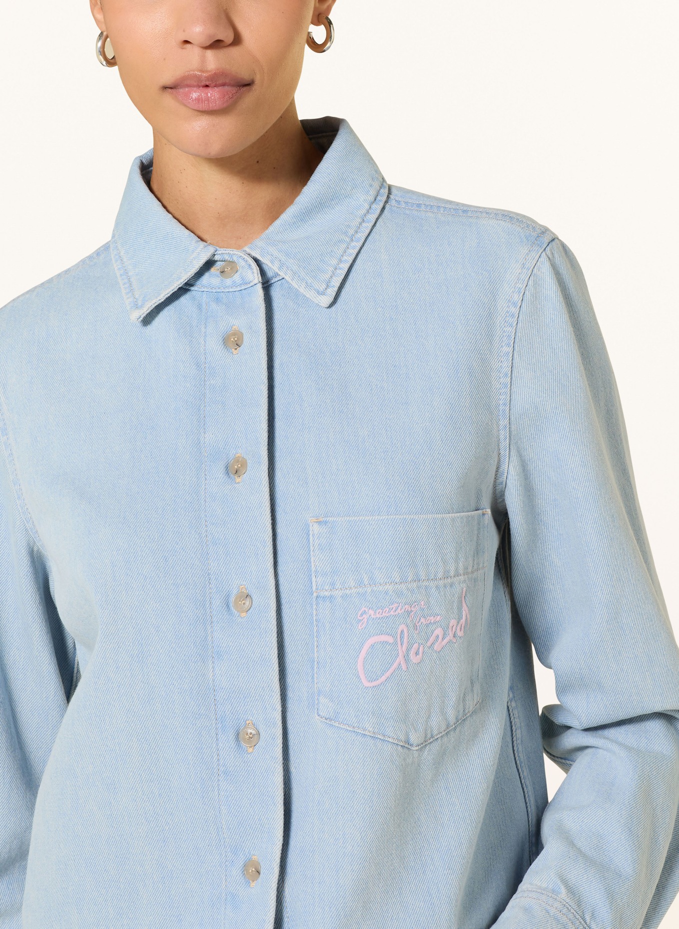 CLOSED Jeansbluse: HELLBLAU