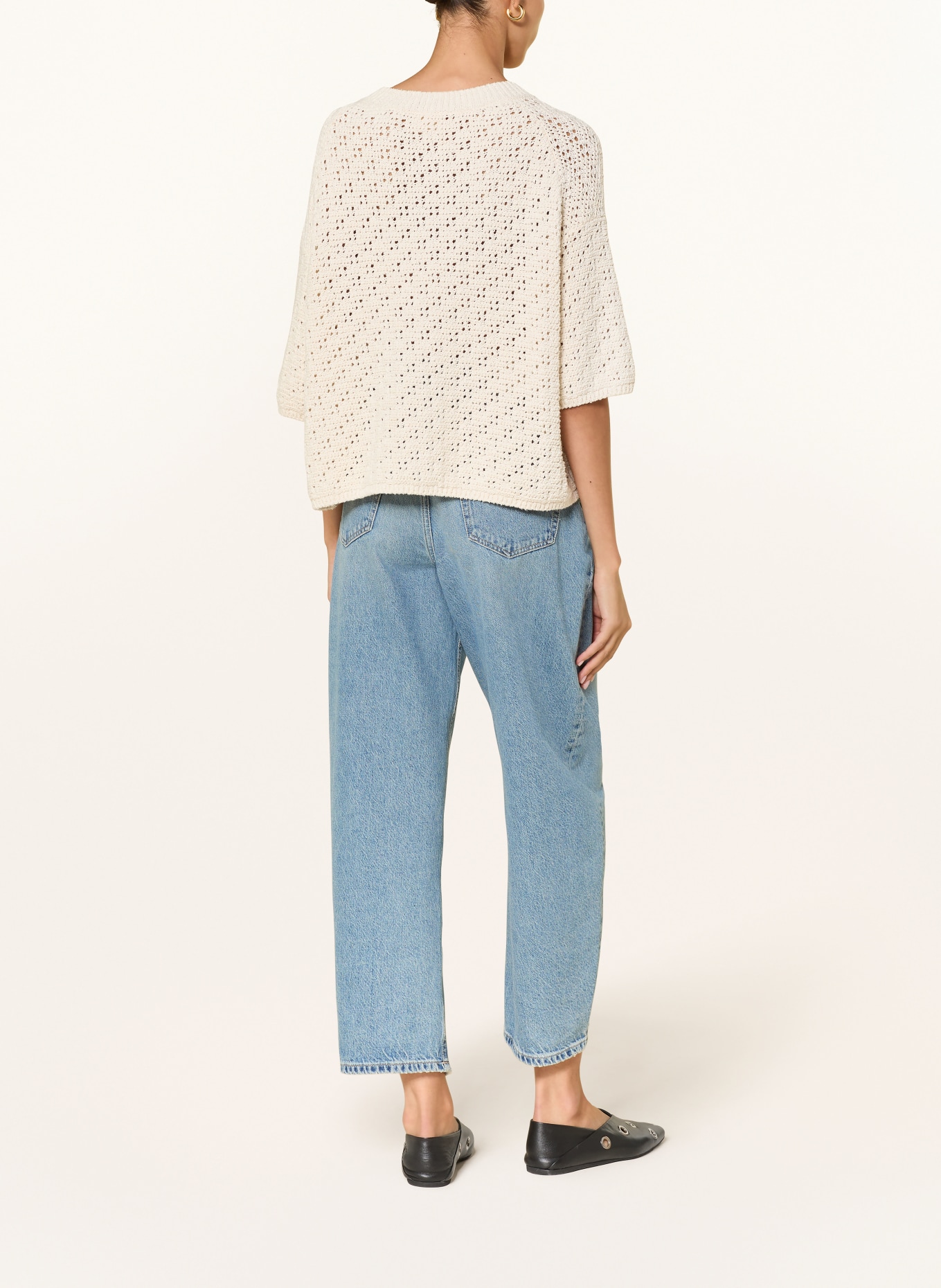 CLOSED Vest met 3/4-mouwen: CRÈME