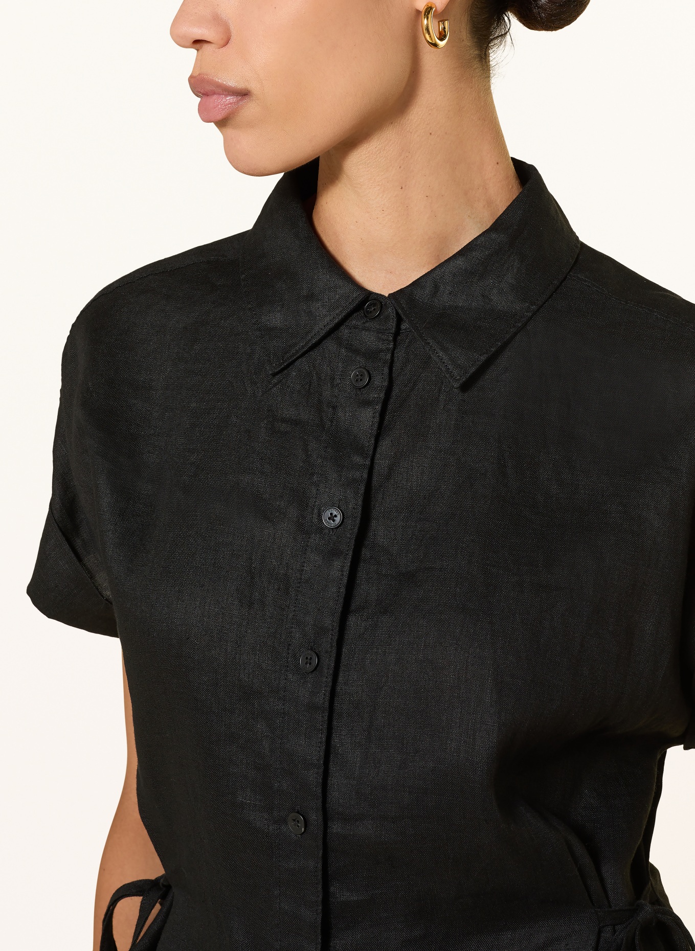 CLOSED Bluzka z lnu: CZARNY