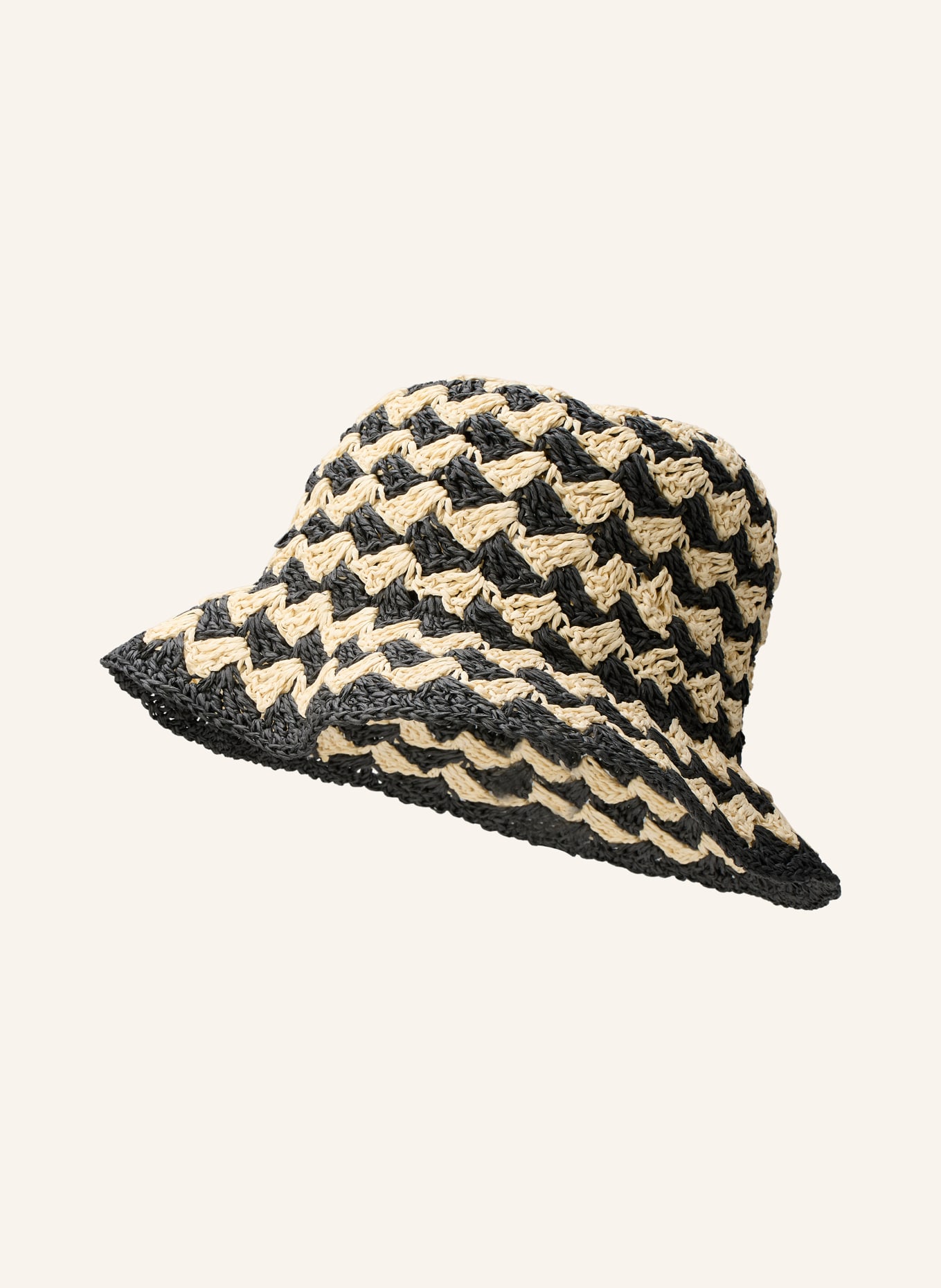 CLOSED Bucket-Hat: BEIGE / SCHWARZ